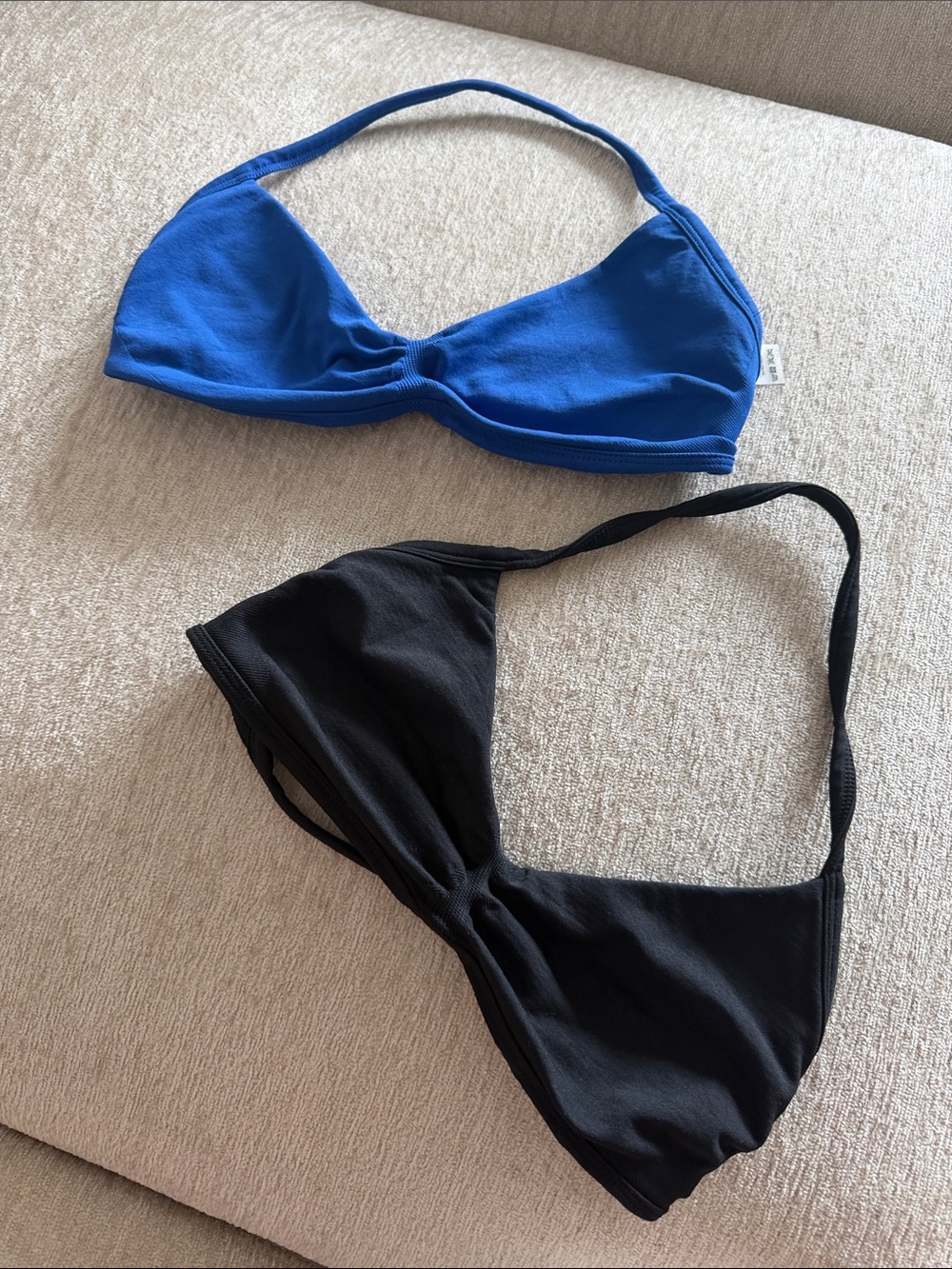 Blue & Black Sports Bras - Simple Triangle Style